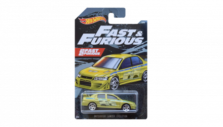 Тематична Машинка Hot Wheels Mitsubishi Lancer Evolution 7 VII Fast & Furious 1:64 FYY56 Green - Retromagaz, image 1