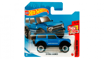 Машинка Базова Hot Wheels '21 Ford Bronco Then and Now 1:64 GRX28 Blue - Retromagaz, image 1