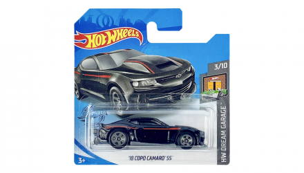 Машинка Базовая Hot Wheels '18 COPO Camaro SS Dream Garage 1:64 GHF73 Black - Retromagaz, image 1