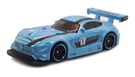 Машинка Базова Hot Wheels '16 Mercedes-AMG GT3 Race Day 1:64 FYD75 Light Blue - Retromagaz, image 2