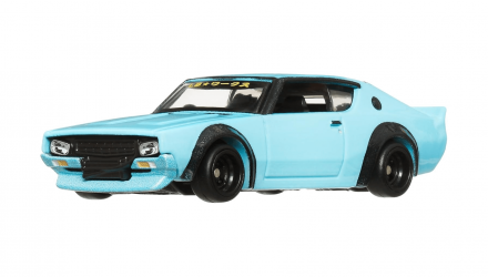 Машинка Premium Hot Wheels Nissan Skyline 2000GT-R LBWK та Транспортер Fleet Flyer Team Transport 1:64 HRV45 Blue 2шт - Retromagaz, image 2