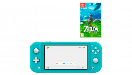 Набір Консоль Nintendo Switch Lite 32GB (045496452711) Turquoise Б/У + Гра The Legend of Zelda Breath of The Wild Російська Озвучка Б/У - Retromagaz, image 1