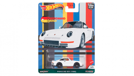 Машинка Premium Hot Wheels Porsche 959 (1986) Deutschland Design 1:64 GRJ70 White - Retromagaz, image 1