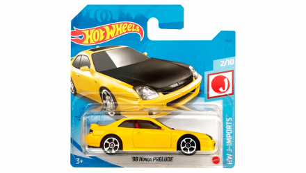 Машинка Базова Hot Wheels '98 Honda Prelude J-Imports 1:64 GTB05 Yellow - Retromagaz, image 1