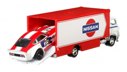 Машинка Premium Hot Wheels Nissan Fairlady Z та Транспортер Sakura Sprinter Team Transport 1:64 FYT14 White 2шт - Retromagaz, image 3