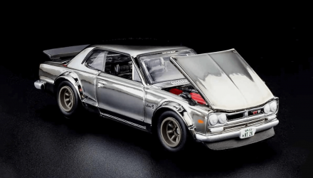 Машинка Premium Hot Wheels 1972 Skyline H/T 2000GT-R Red Line Club RLC 1:64 GXJ15 Silver - Retromagaz, image 3