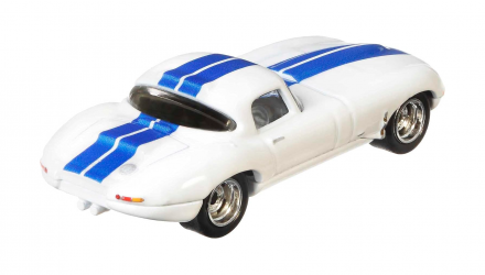 Машинка Premium Hot Wheels Jaguar Lightweight E-Type British Horsepower 1:64 GRJ60 White - Retromagaz, image 3