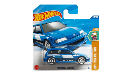 Машинка Базова Hot Wheels '90 Honda Civic EF '70s vs. '90s 1:64 HYW81 Blue - Retromagaz, image 1