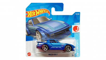 Машинка Базовая Hot Wheels Mazda RX-7 J-Imports 1:64 HCV76 Blue - Retromagaz, image 1