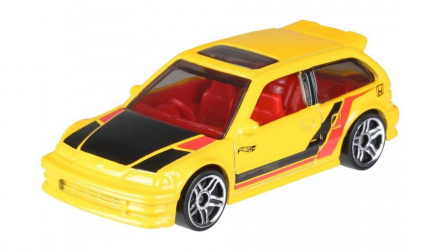 Тематична Машинка Hot Wheels 1990 Honda Civic EF Honda 70th Anniversary 1:64 FKD24 Yellow - Retromagaz, image 2