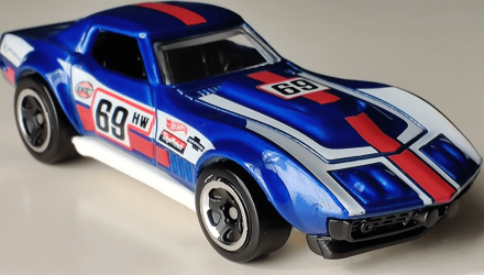 Машинка Базовая Hot Wheels '69 COPO Corvette Retro Racers 1:64 HCV10 Blue - Retromagaz, image 2