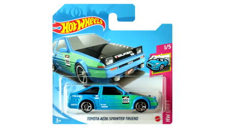 Машинка Базовая Hot Wheels Toyota AE86 Sprinter Trueno Falken Drift 1:64 GTB26 Blue - Retromagaz, image 1