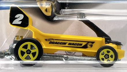 Машинка Базова Hot Wheels Draggin' Wagon Treasure Hunts Ride-Ons 1:64 HTF21 Yellow - Retromagaz, image 1