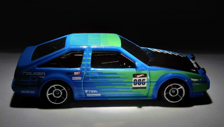 Машинка Базовая Hot Wheels Toyota AE86 Sprinter Trueno Falken Drift 1:64 GTB26 Blue - Retromagaz, image 4