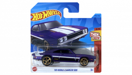 Машинка Базова Hot Wheels '69 Dodge Charger 500 Then and Now 1:64 HKJ46 Purple - Retromagaz, image 1