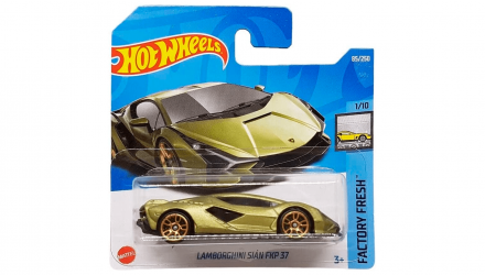 Машинка Базовая Hot Wheels Lamborghini Sian FKP 37 Factory Fresh 1:64 HCT08 Green - Retromagaz, image 1