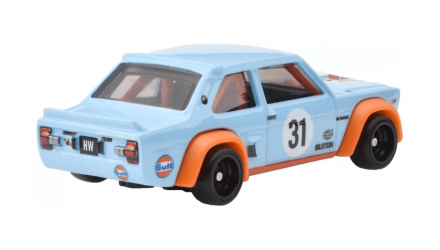 Машинка Premium Hot Wheels 2шт Lancia Rally 037 / Fiat 131 Abarth Gulf 2-Packs 1:64 HRR81 Blue - Retromagaz, image 4