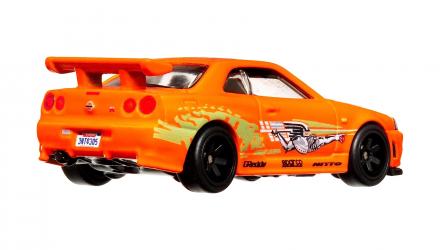 Машинка Premium Hot Wheels Nissan Skyline GT-R (BNR34) Fast & Furious 1:64 HKD21 Orange - Retromagaz, image 3