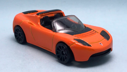 Машинка Базова Hot Wheels Tesla Roadster Then and Now 1:64 HKJ44 Orange - Retromagaz, image 2