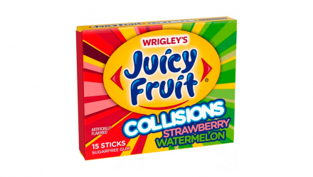 Жевательная Резинка Wrigley’s Juicy Fruit Collisions Strawberry Watermelon 15 sticks - Retromagaz, image 2