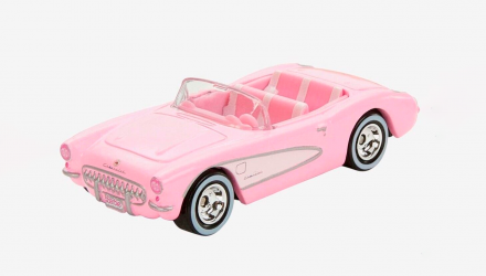 Машинка Premium Hot Wheels 1956 Corvette Barbie The Movie Diorama 1:64 HRL24 Pink 4шт - Retromagaz, image 2