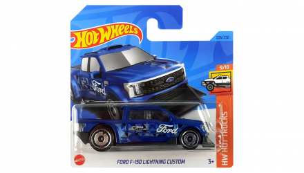 Машинка Базова Hot Wheels Ford F-150 Lightning Custom Hot Trucks 1:64 HKG66 Blue - Retromagaz, image 1