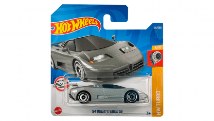 Машинка Базова Hot Wheels '94 Bugatti EB110 SS Turbo 1:64 HCX91 Silver - Retromagaz, image 1