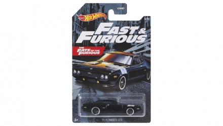 Тематическая Машинка Hot Wheels '71 Plymouth GTX Fast & Furious 1:64 GRP57 Black - Retromagaz, image 1