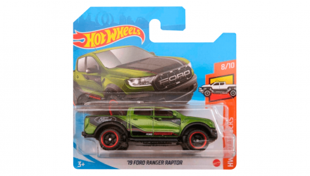 Машинка Базова Hot Wheels '19 Ford Ranger Raptor Hot Trucks 1:64 GRY96 Green - Retromagaz, image 1