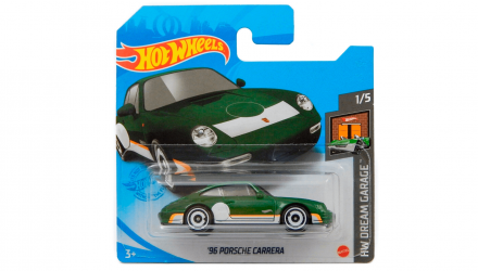 Машинка Базовая Hot Wheels '96 Porsche Carrera Dream Garage 1:64 GTB93 Green - Retromagaz, image 1