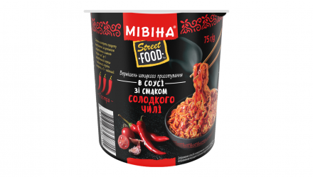 Вермишель Мивина Street Food с Соусом Сладкий Чили Средне Острая 75g - Retromagaz, image 1