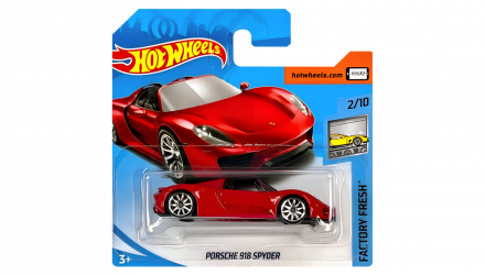 Машинка Базовая Hot Wheels Porsche 918 Spyder Factory Fresh 1:64 FJY16 Red - Retromagaz, image 1