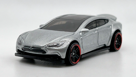 Машинка Базовая Hot Wheels Tesla Model S Workshop 1:64 CFH03 Silver - Retromagaz, image 2