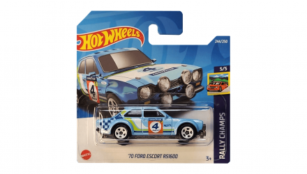 Машинка Базовая Hot Wheels '70 Ford Escort RS1600 Rally Champs 1:64 HCV30 Light Blue - Retromagaz, image 1