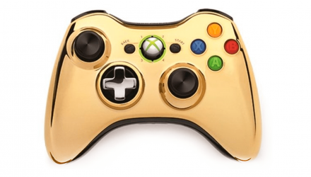 Геймпад Беспроводной Microsoft Xbox 360 Chrome Series Gold Б/У - Retromagaz, image 2