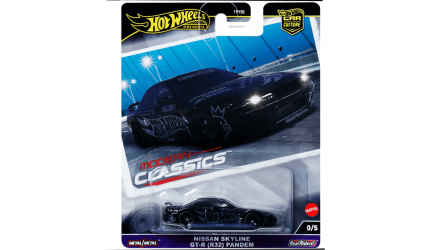 Машинка Premium Hot Wheels Nissan Skyline GT-R (R32) Pandem Chase Modern Classics 1:64 HRW01 Black - Retromagaz, image 1