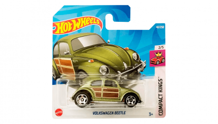 Машинка Базовая Hot Wheels Volkswagen Beetle Compact Kings 1:64 HCW88 Green - Retromagaz, image 1