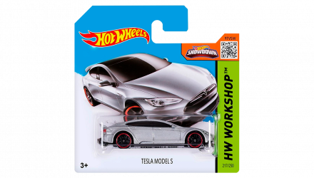 Машинка Базовая Hot Wheels Tesla Model S Workshop 1:64 CFH03 Silver - Retromagaz, image 1