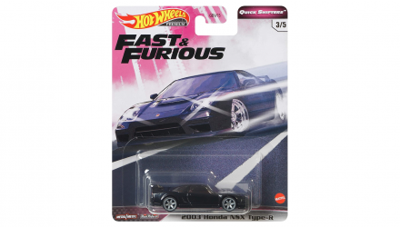 Машинка Premium Hot Wheels 2003 Honda NSX Type-R Fast & Furious 1:64 HCP30 Black - Retromagaz, image 1