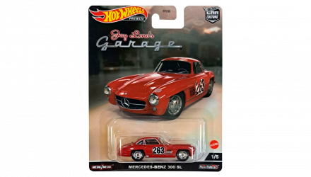 Машинка Premium Hot Wheels Mercedes-Benz 300 SL Jay Leno's Garage 1:64 HCK07 Red - Retromagaz, image 1