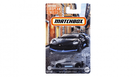 Тематическая Машинка Matchbox 2018 Bugatti Divo European Streets 1:64 Blue - Retromagaz, image 1