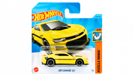 Машинка Базовая Hot Wheels 2017 Camaro ZL1 Muscle Mania 1:64 HKJ52 Yellow - Retromagaz, image 1