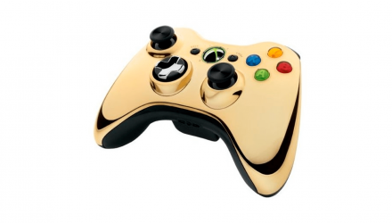 Геймпад Беспроводной Microsoft Xbox 360 Chrome Series Gold Б/У - Retromagaz, image 1