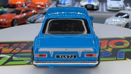 Тематична Машинка Hot Wheels 1970 Ford Escort RS1600 Brian O'Conner Fast & Furious 1:64 JBY32 Blue - Retromagaz, image 6