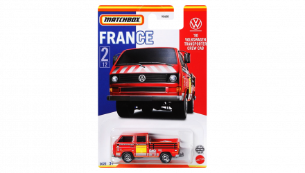 Тематична Машинка Matchbox '90 Volkswagen Transporter Crew Cab France 1:64 HBL02/HFH69 Red - Retromagaz, image 1