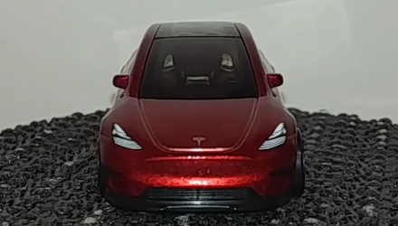 Машинка Базовая Hot Wheels Tesla Model Y Red Edition 1:64 HKL53 Dark Red - Retromagaz, image 5