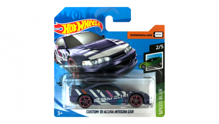 Машинка Базовая Hot Wheels Custom '01 Acura Integra GSR Speed Blur 1:64 GHD33 Purple - Retromagaz, image 1