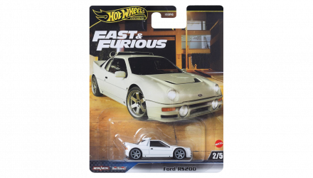 Машинка Premium Hot Wheels Ford RS200 Fast & Furious 1:64 HVR60 White - Retromagaz, image 1