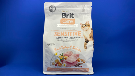 Сухий Корм для Котів Brit Care Sensitive Digestion & Delicate Індичка і Лосось 2kg - Retromagaz, image 1