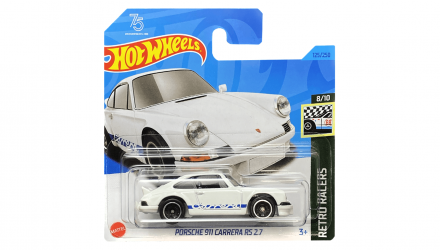 Машинка Базовая Hot Wheels '75 Porsche 911 Carrera RS 2.7 Retro Racers 1:64 HKG42 White - Retromagaz, image 1